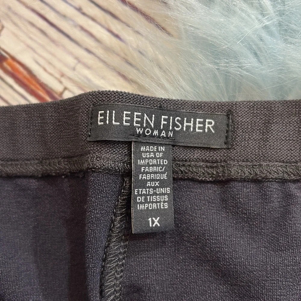 Eileen Fisher Grey Knitted Pull On Pants sz 1X
